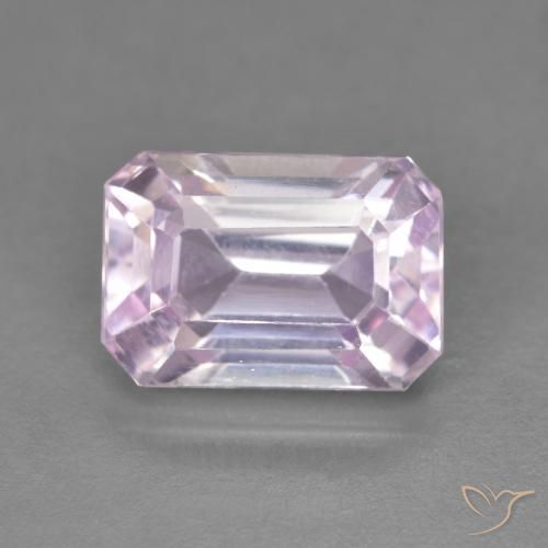 5.04ct Натуральный Вишнево-розовый тон кунцит, Изумрудная огранка, VVS-VS