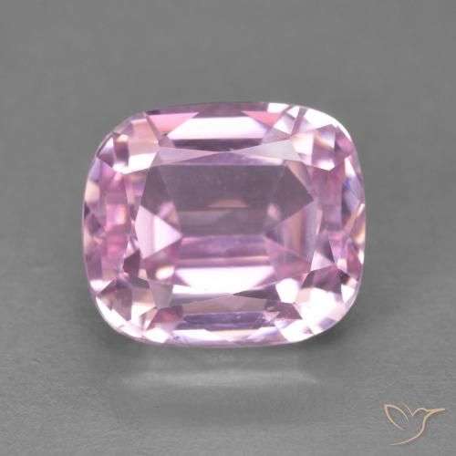 5.03ct Натуральный Вишнево-розовый тон кунцит, Подушка, Чистота VVS