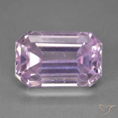 10.68ct Натуральный Вишнево-розовый кунцит, Изумрудная огранка, Чистота VVS