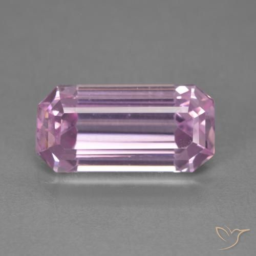 6.19ct Натуральный Средний розовый кунцит, Изумрудная огранка, Чистота VVS