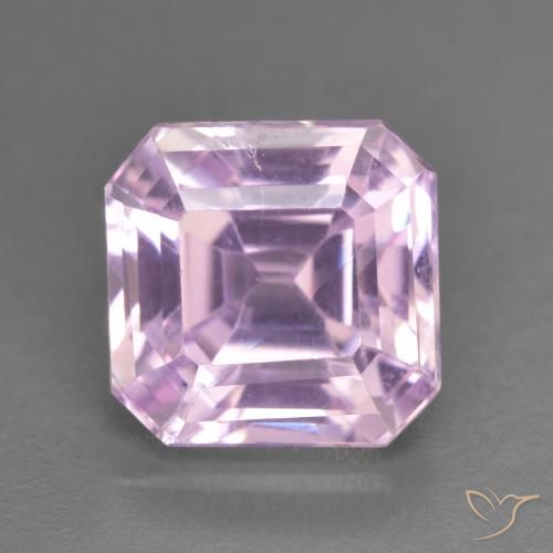 5.92ct Натуральный Вишнево-розовый тон кунцит, Изумрудная огранка, Чистота VS
