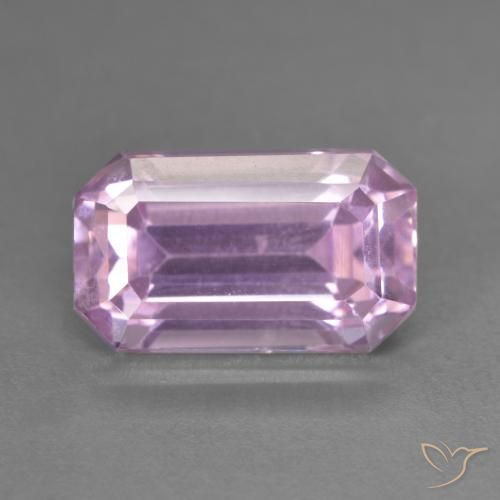 6.54ct Натуральный Средний розовый кунцит, Изумрудная огранка, Чистота VS