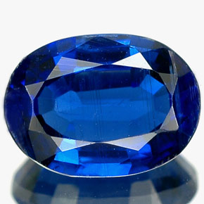 Натуральный синий кианит 1,90 карата огранка овал, VS-SI