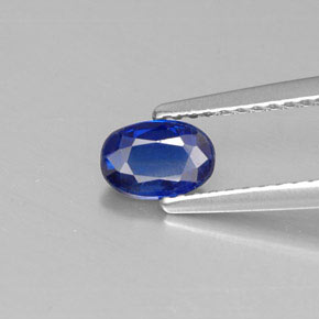 0.58 карата, натуральный Темно-синий кианит, Огранка Овал, Чистота VS