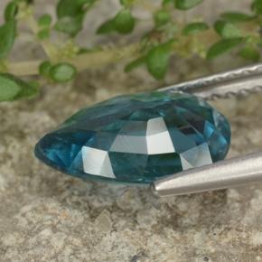 2.80 карата, натуральный Синий / Голубой кианит, Форма груши, Чистота VS