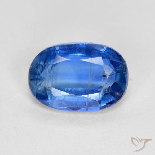 1.02ct Натуральный Темно-синий кианит, Овал, SI
