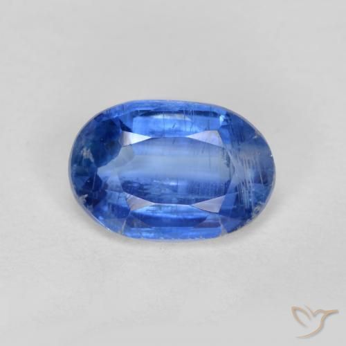 1.07ct Натуральный Темно-синий кианит, Овал, SI