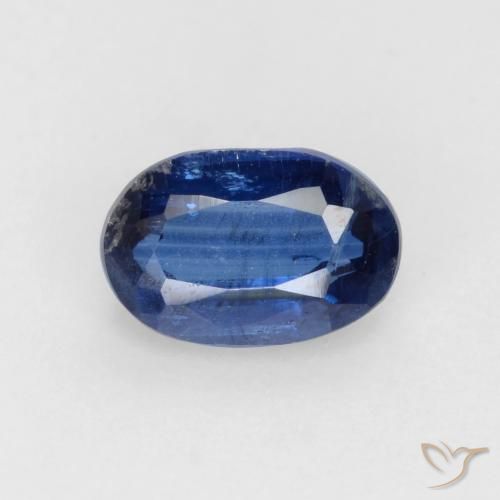 0.64ct Натуральный Темно-синий кианит, Овал, SI