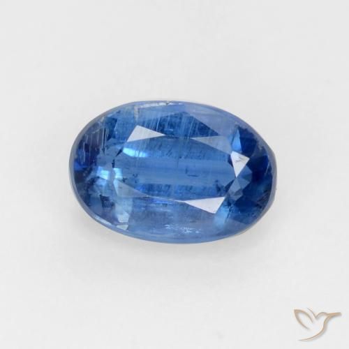 0.80ct Натуральный Яркий темно-синий кианит, Овал, SI