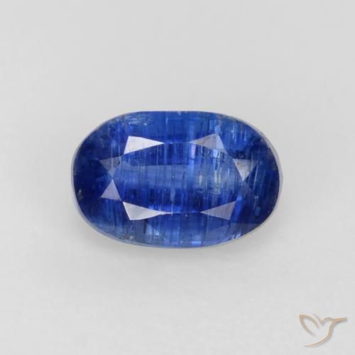 0.74ct Натуральный Темно-синий кианит, Овал, SI-I1