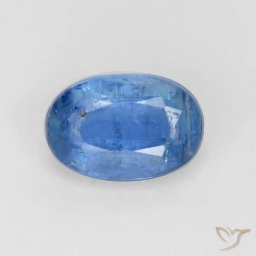 0.78ct Натуральный Ярко-голубой кианит, Овал, SI