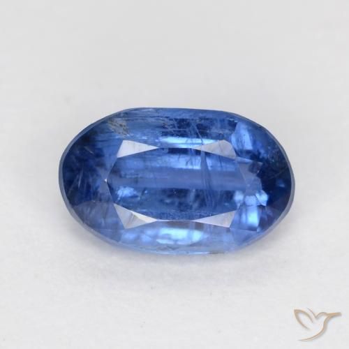 0.68ct Натуральный Ярко-голубой кианит, Овал, SI