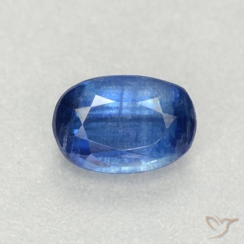 0.76ct Натуральный Темно-синий кианит, Овал, SI-I1