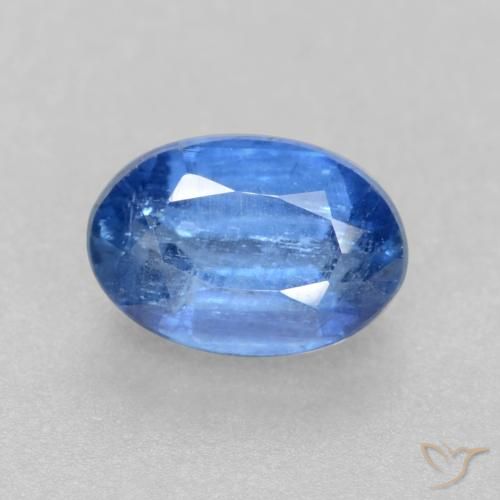 0.69ct Натуральный Ярко-голубой кианит, Овал, SI-I1