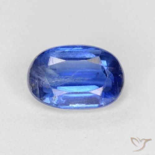 0.71ct Натуральный Темно-синий кианит, Овал, SI-I1