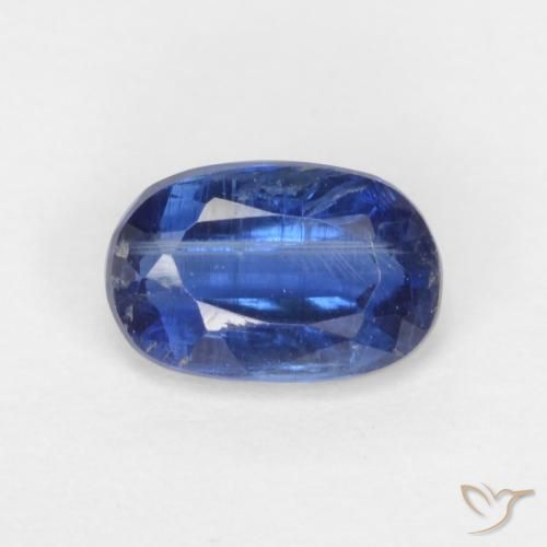0.68ct Натуральный Темно-синий кианит, Овал, SI-I1