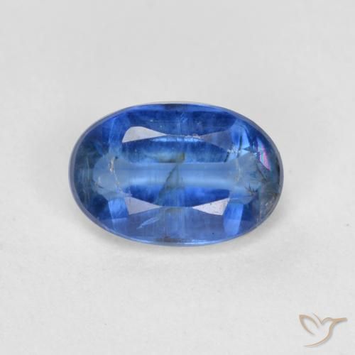 0.64ct Натуральный Темно-синий кианит, Овал, SI-I1