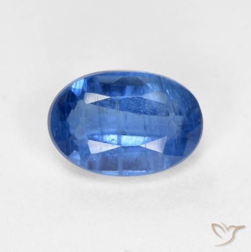 0.69ct Натуральный Темно-синий кианит, Овал, SI-I1