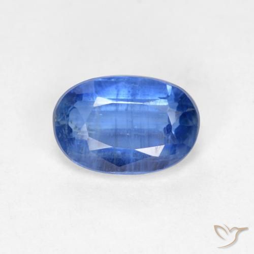 0.68ct Натуральный Темно-синий кианит, Овал, SI-I1