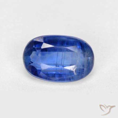 0.75ct Натуральный Темно-синий кианит, Овал, SI-I1