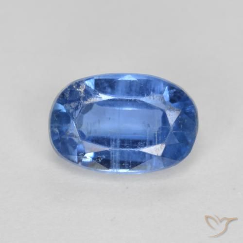 0.75ct Натуральный Темно-синий кианит, Овал, SI-I1
