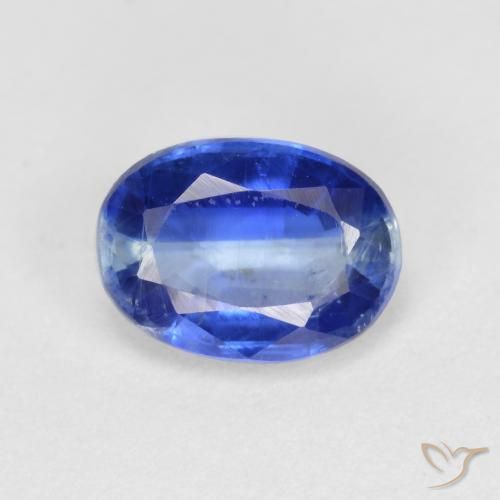 1.05ct Натуральный Темно-синий кианит, Овал, VS-SI