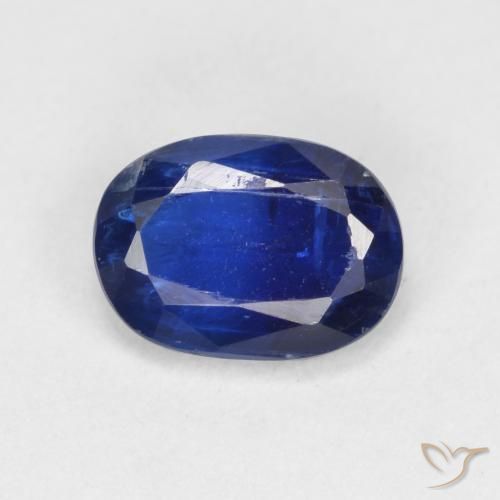 1.10ct Натуральный Темно-синий кианит, Овал, VS-SI