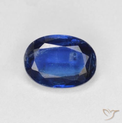0.96ct Натуральный Темно-синий кианит, Овал, VS-SI
