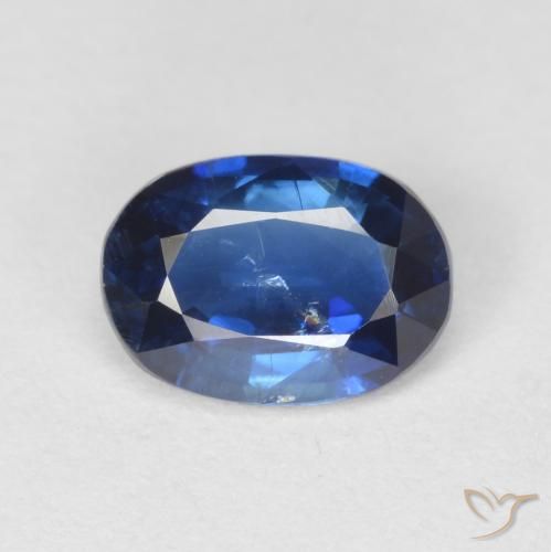 1.04ct Натуральный Ярко-голубой кианит, Овал, VS-SI