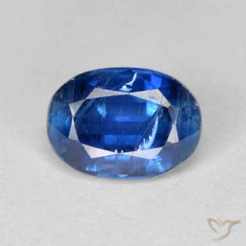 1.14ct Натуральный Темно-синий кианит, Овал, VS-SI