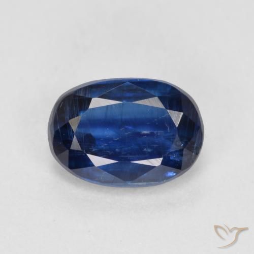 1.14ct Натуральный Темно-синий кианит, Овал, SI