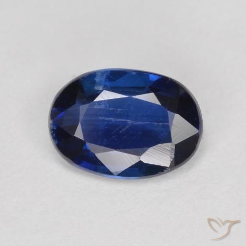 0.92ct Натуральный Темно-синий кианит, Овал, SI