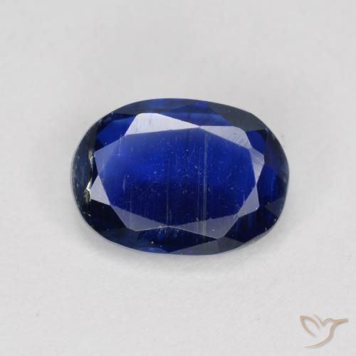 1.00ct Натуральный Темно-синий кианит, Овал, SI
