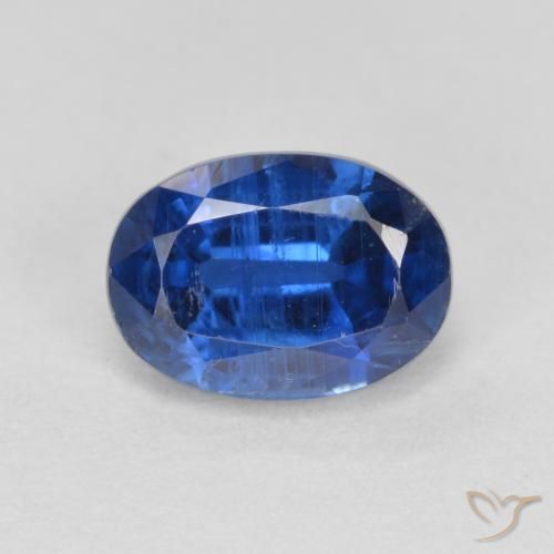 1.29ct Натуральный Темно-синий кианит, Овал, VS-SI