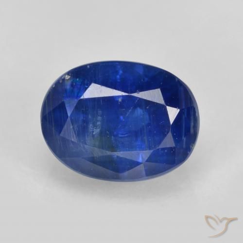 2.16ct Натуральный Темно-синий кианит, Овал, SI
