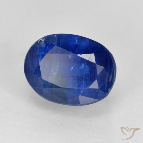 2.16 карата, натуральный Темно-синий кианит, Огранка Овал, SI