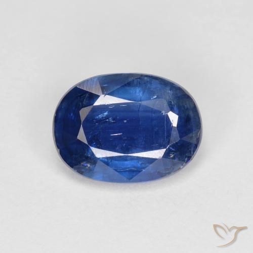 1.50ct Натуральный Темно-синий кианит, Овал, VS-SI