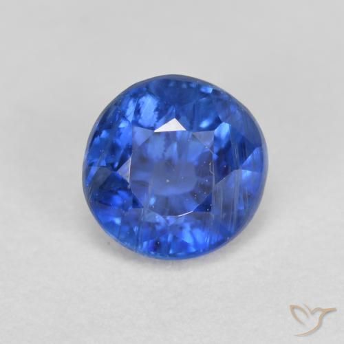0.82ct Натуральный Глубокий лазурно-синий кианит, Круглый, SI