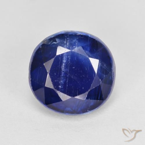 2.53ct Натуральный Темно-синий кианит, Круглый, SI