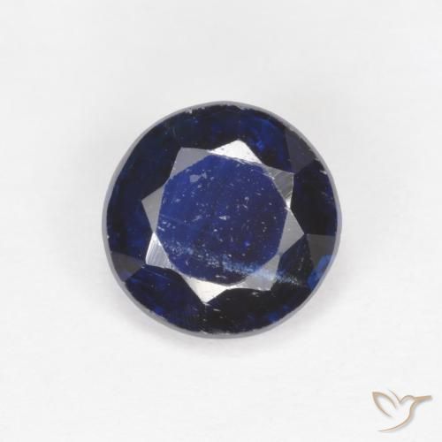 1.72ct Натуральный Темно-синий кианит, Круглый, SI-I1