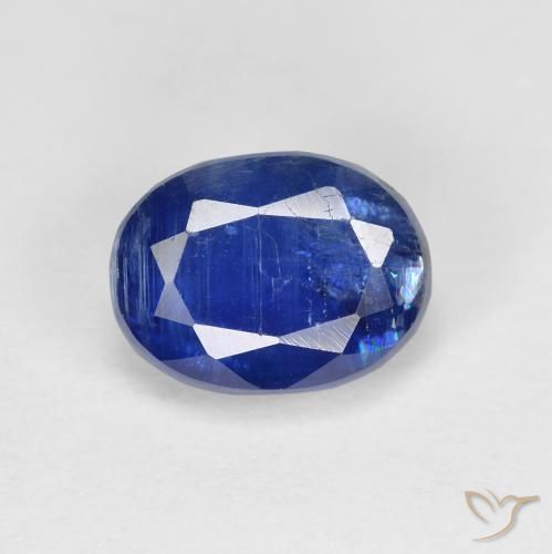 2.04ct Натуральный Темно-синий кианит, Овал, SI