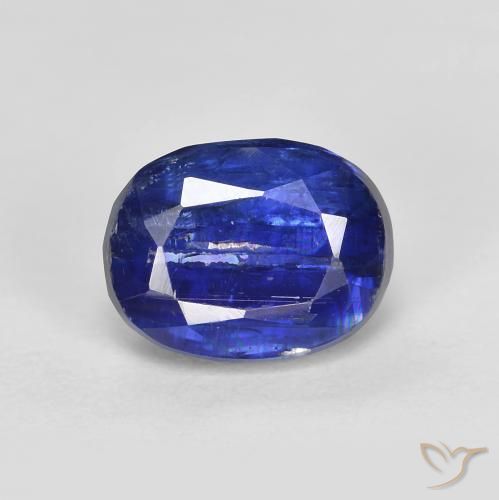 2.18ct Натуральный Интенсивный темно-синий кианит, Овал, SI