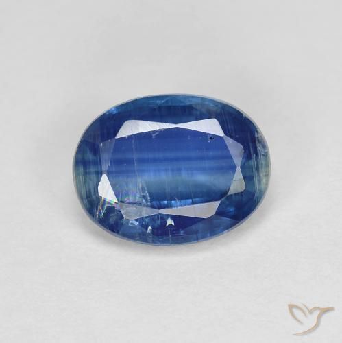 1.55ct Натуральный Темно-синий кианит, Овал, SI