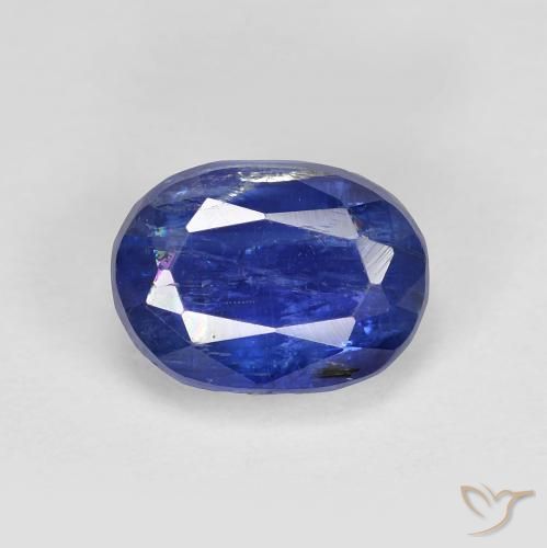 2.06ct Натуральный Интенсивный темно-синий кианит, Овал, SI