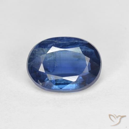 1.57ct Натуральный Темно-синий кианит, Овал, SI