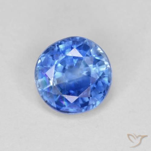 0.95ct Натуральный Ярко-голубой кианит, Круглый, Чистота VS