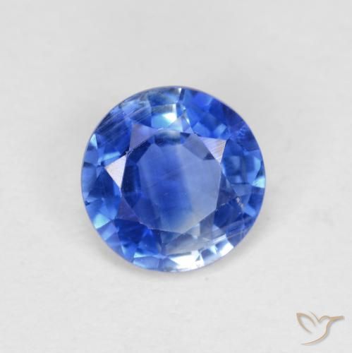 0.92ct Натуральный Светло-синий кианит, Круглый, VS-SI