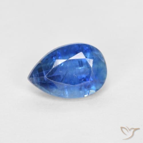 0.89ct Натуральный Ярко-голубой кианит, Форма груши, SI