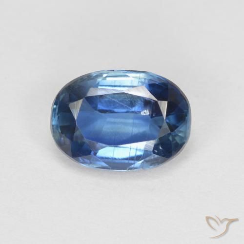 1.18ct Натуральный Темно-синий кианит, Овал, SI