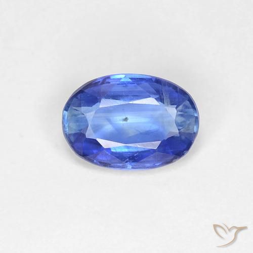 0.89ct Натуральный Средний темно-синий кианит, Овал, Чистота VS